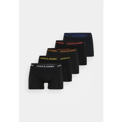 Abbildung von JACK &amp; JONES Herren Unterhosen Shorts Boxershorts Trunks 5er Pack, Farbe:Schwarz, Wäschegröße:L, Artikel: Black/Black/Black/Black/Black