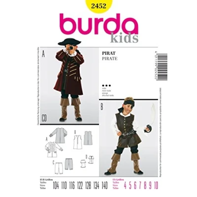 Abbildung von Burda Schnittmuster 2452 Kinder Faschingskost?m Gr. 104 140