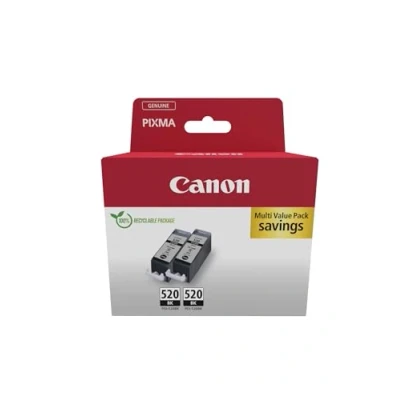 Abbildung von Canon PGI 520 Twin Vorteilspack 2 Tintenpatronen (2X Schwarz) Original [Umweltfreundliche Recycle Kartonverpackung 2024]