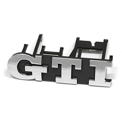 Abbildung von Volkswagen 1J6853679CFDY Schriftzug GTI Kühlergrill Clip Front Grill Badge Emblem Zeichen, chrom