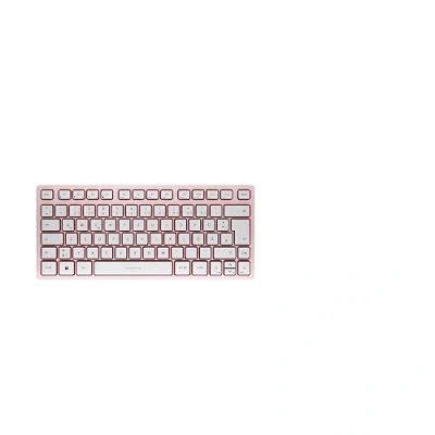 Abbildung von Cherry KW 7100 MINI BT, Kompakte Multi Device Tastatur mit 3 Bluetooth Kanälen, Deutsches Layout (QWERTZ), Flaches Design, inkl. Transporttasche, Blossom