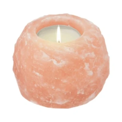 Abbildung von HIMALAYA SALT DREAMS Teelichthalter Rock, Kristallsalz aus Punjab/Pakistan, Orange, ca. 400 g