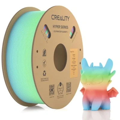 Abbildung von Creality Official Hyper PLA Filament Rainbow 1.75mm, 600mm/s High speed 3D Printer Filament, Resistant and Smooth, Dimensional Accuracy +/ 0.03mm,1KG (2.2lbs)/Spool (Wild Blossom Long Gradient)