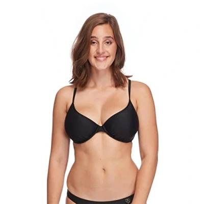 Abbildung von Body Glove Damen Standard Smoothies Solo Solid Bügel D E F Cup Bikini Top Badeanzug, schwarz,