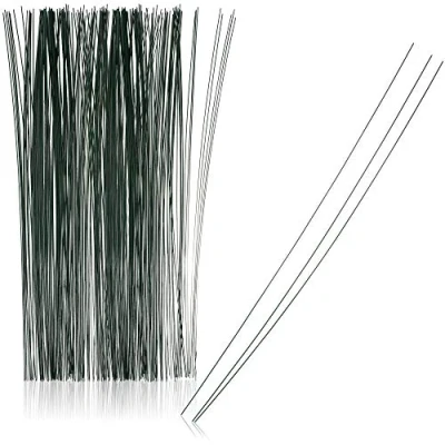 Abbildung von com four® 250x Floristendraht Drahtstäbe ummantelt für Pflanzen Steckdraht grün Basteldraht Bindedraht zum Modellieren und Fixieren von 300 x 0,8 mm (250 Stück 0.8 mm)