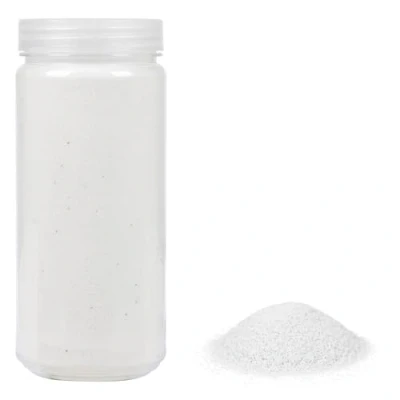 Abbildung von HEKU Hochwertiger weißer Dekosand (ca. 750g) I Feine Körnung (0,1 0,5mm) Wiederverschließbare Dose Vielseitig für Deko und Bastelarbeiten, Weiß