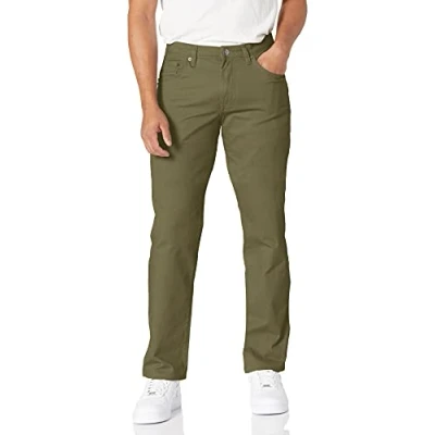 Abbildung von Amazon Essentials Herren 5 Pocket Stretch Twillhose, Gerade Geschnitten, Olivgrün, 31W / 30L