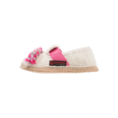 Abbildung von Giesswein Trabening Einhorn Hausschuh Offwhite für Kinder, Größe: 28, Schuhe