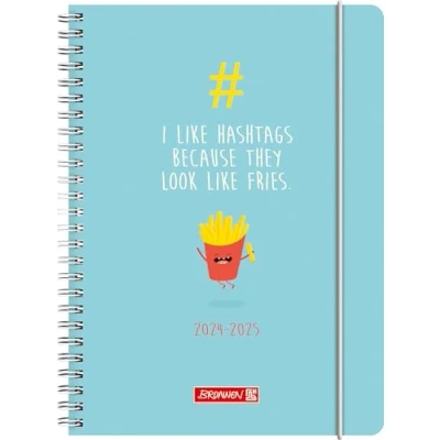 Abbildung von BRUNNEN Schülerkalender (2024/2025) „#fries“, 2 Seiten = 1 Woche, A5, 208 Seiten, hellblau