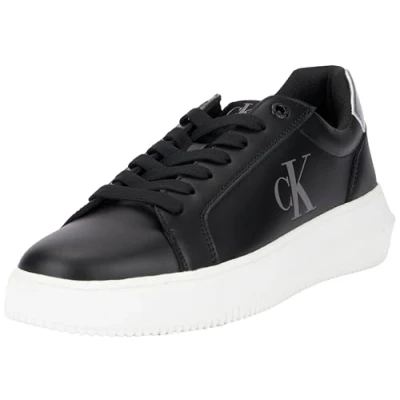 Abbildung von Calvin Klein Jeans Damen Chunky Cupsole Laceup LTH Yw0yw01687 Turnschuhe, Schwarz Black Silver, 39 EU