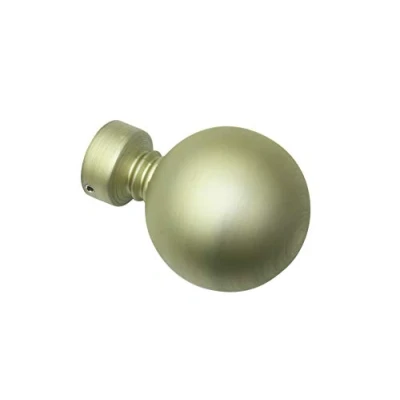 Abbildung von Gardinia Ball, 2 x Endstück, Metall, Champagner, für Gardinentechnik Ø 19 mm
