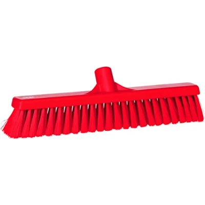 Abbildung von Vikan 31794 Fine Sweep Floor Broom Head, Polypropylene Block, 16 1/2&quot; Polyester Bristle, Red
