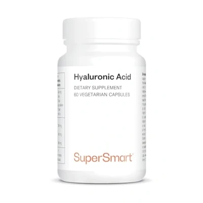 Abbildung von Supersmart Hyaluronic Acid 150mg Natriumhyaluronat mit hohem Molekulargewicht (1,2 Millionen Dalton) Unterstützt gesunde Gelenke &amp; Haut Nicht GVO Glutenfrei 60 vegetarische Kapseln