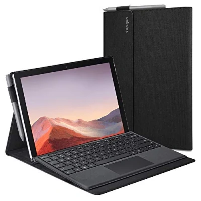 Abbildung von Spigen Stand Folio Kompatibel mit Microsoft Surface Pro 7 Plus (2021) / Hülle (2019) 6 (2018) Schwarz
