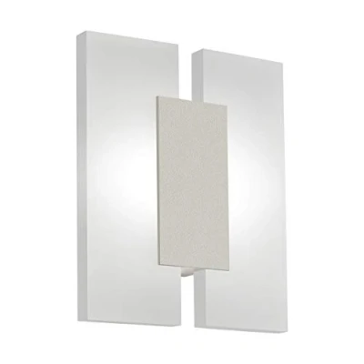 Abbildung von Eglo 96043 Wandleuchte METRASS 2 Abmessung 20 x 17cm in nickel matt und Glas satiniert