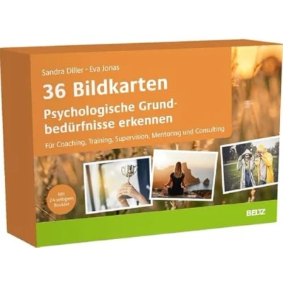 Abbildung von 36 Bildkarten Psychologische Grundbedürfnisse erkennen: Für Coaching, Training, Supervision, Mentoring und Consulting. Mit 24 seitigem Booklet. (Coachingkarten)