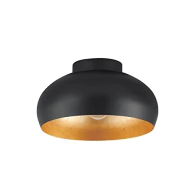 Abbildung von EGLO Deckenleuchte »MOGANO 2«, Leuchtmittel E27 wechselbar ohne Leuchtmittel, Deckenleuchte, aus Metall in Schwarz und Gold, E27, dimmbar, Ø 28 cm
