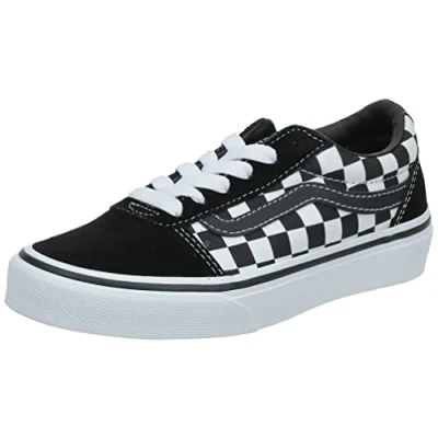 Abbildung von Vans Unisex Kinder Ward Suede/Canvas Sneaker, Schwarz Checker Black True White Pvj, 38.5 EU
