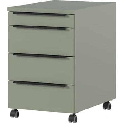 Abbildung von GERMANIA Rollcontainer »Mailand, mit 4 Schubladen, optional Schubladendämpfung,«, Utensilienfach, 42x63 cm, Made in Germany