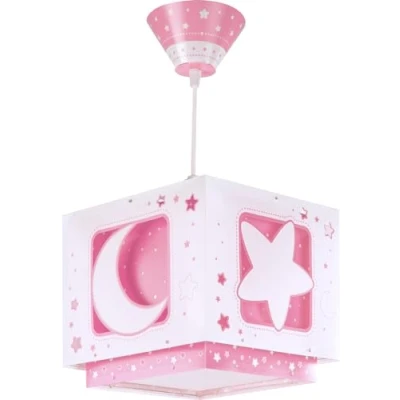 Abbildung von Dalber 63232S Hängeleuchte Rosafarbener Mond Kinderzimmer Lampe Leuchte, Rosa