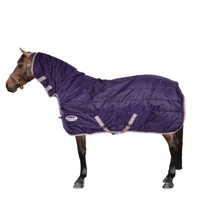 Abbildung von Weatherbeeta Combo Neck Medium Lite Stable Rug Comfitec 210D Channel Quilt 50g Navy/Silver/Red 125/175