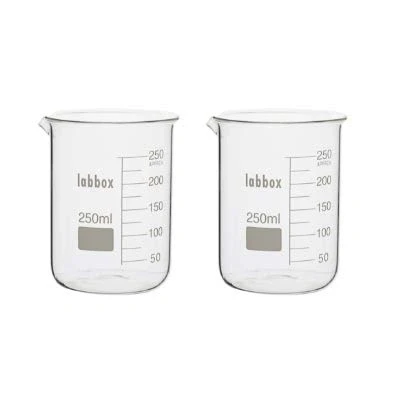Abbildung von Labor Becherglass niedrige Form mit Auguss. Borosilikat (Boro 3.3). Messbecher (500ml, 2)