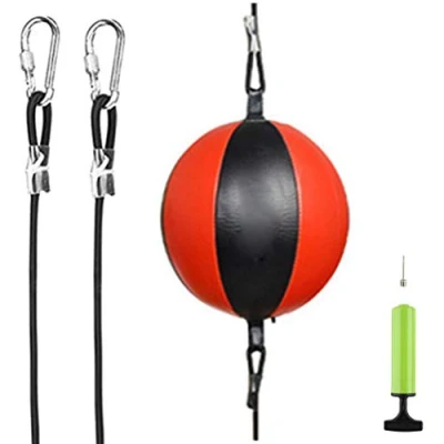 Abbildung von Wanlxc Doppelendball Punchingball Boxball Speedball Boxen Boxbirne Set MMA Erwachsene Training Double End Bag für das Reflex und Boxtraining (Rot)