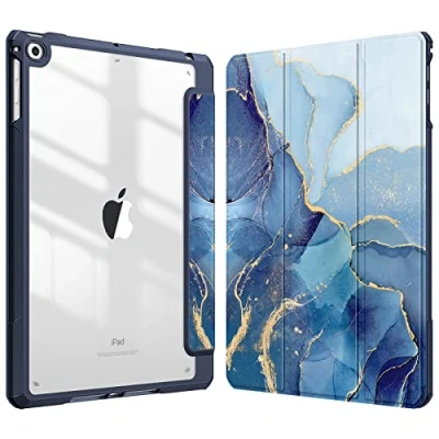 Abbildung von Fintie Hybrid Hülle mit Stifthalter für iPad 6. Generation 2018/ 5. Gen 2017/ Air 2/ 9.7&quot; Stoßfeste Schutzhülle transparenter Hartschale auf der Rückseite, Ozean