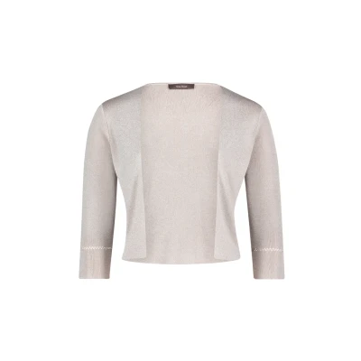Abbildung von Vera Mont Bolero Strickjacke, Damen, Größe: 46, Silver beige