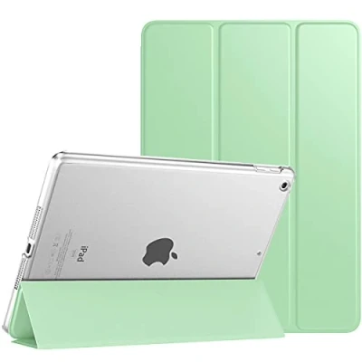 Abbildung von TiMOVO Hülle für iPad 9. Generation 2021/iPad 8. 2020/iPad 7. 2019, Ultra Dünn Durchscheinend Schutzhülle Smart Cover mit Auto Schlafen/Wachen 10,2 Zoll,Grün