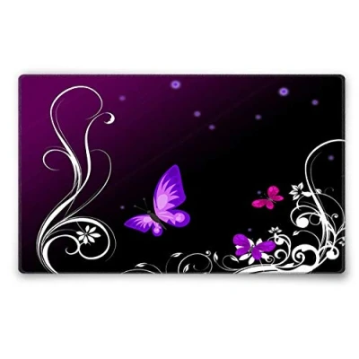 Abbildung von Silent Monsters Mauspad 240 x 200 mm Stoff Mousepad Schmetterling lila Vernähter Rand rutschfest Gaming Büro Office Homeoffice 24 20 cm Mouse Pad Mat Mausunterlage klein alle Maus Arten