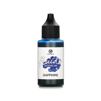Abbildung von Octopus 30ml Fluids Alcohol Ink BLUE SAPPHIRE, Alkoholtinte für Fluid Art und Resin, blau