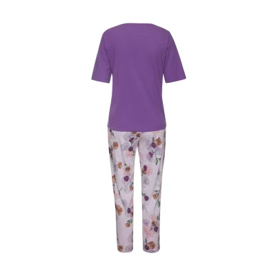 Abbildung von Vivance Pyjama, Damen, Größe: 44/46, Flieder geblümt