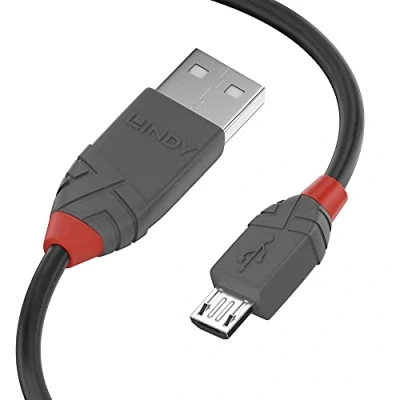 Abbildung von LINDY 36734 3m USB 2.0 Typ A an Micro B Kabel, Anthra Line Anthrazit
