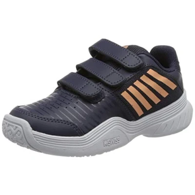 Abbildung von K Swiss Performance Court Express Strap Omni Tennisschuh, Graystone/Peach Nectar/White, 33 EU