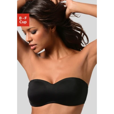 Abbildung von Lascana trägerloser/variabler BH, Damen, Größe: 75C, Schwarz