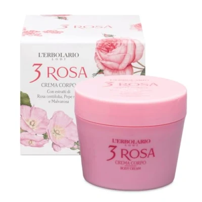 Abbildung von L&#039;Erbolario 3 Rosa Körpercreme, 1er Pack (1 x 200 ml)