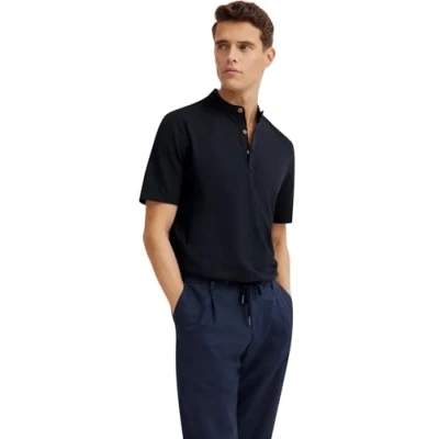 Abbildung von bugatti Herren Poloshirt Stehkragen Kurzarm Modern Fit