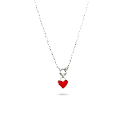 Abbildung von Elli ANHÄNGER HERZ Emaille Halskette silver coloured, Damen, Größe: 45, Silver/ coloured