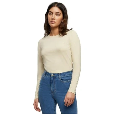 Abbildung von Build Your Brand Damen BY261 Ladies Short Longsleeve T Shirt, Sand, XS