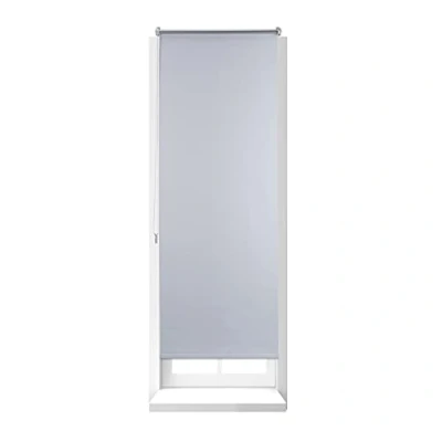 Abbildung von Relaxdays Thermo Verdunklungsrollo, Hitzeschutz, Fenster Seitenzugrollo, Klemmfix ohne bohren, 60x160, Stoff 56 cm, weiß