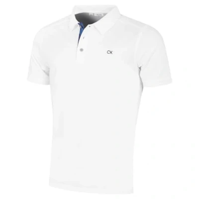 Abbildung von Calvin Klein Herren Campus Camo Golf Poloshirt Weiß/Marineblau L