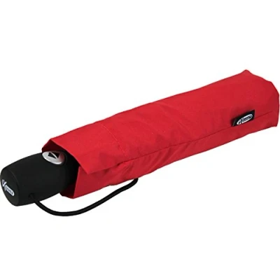 Abbildung von iX brella Leichter Solider Taschenschirm mit Auf Zu Automatik mid Class rot