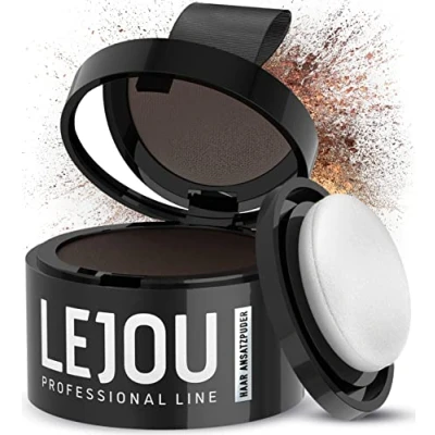 Abbildung von LEJOU Ansatzpuder schwarz Haar Concealer zur Haarverdichtung für Frauen und Männer, wasserfest, 4 g