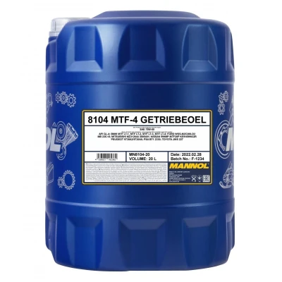 Abbildung von MANNOL MTF 4 Getroebeoel MN8104 20 Getriebeöl 75W 80 20l