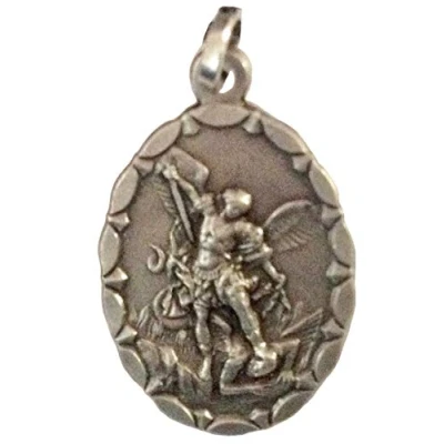 Abbildung von I G J MEDAILLE VON SAN MICHELE AUS MASSIVSILBER 925 Tausend HEILIGER PATRON DER STAATLICHEN POLIZEI, Silber