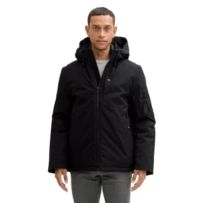 Abbildung von TOM Tailor Abnehmbarer Winterjacke, Herren, Größe: Medium, Black