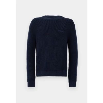 Abbildung von Tommy Jeans Script Chunky Strickpullover, Herren, Größe: 52, Dark night navy