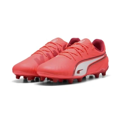 Abbildung von Puma KING Match FG/AG Unisx Fußballschuh Nocken für Kinder, Größe: 36, Glowing red/white/red fire Schuhe
