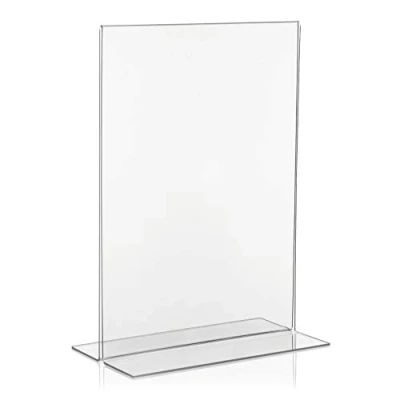 Abbildung von VITAdisplays® T Werbeaufsteller/T Ständer/Tischaufsteller/Acryl Aufsteller, DIN A4 (21x29,7cm), Transparent (NE 380)